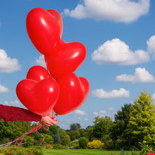 Heart shaped balloons Kinds of Rainbow Party Latex Balloons for Birthday / Anniversary / Valentine's / Wedding / Engagement Party Decoration Multicolor (4 Pcs Set)