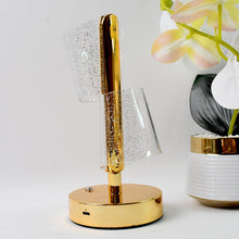 Modern Luxury Crystal LED Double Shade Table Lamp (1 Pc)