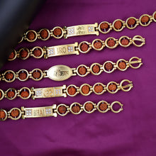 Gold Plated Designer Circular Bead Bracelet Rakhi For Brother (Mix Design  1 Pc)