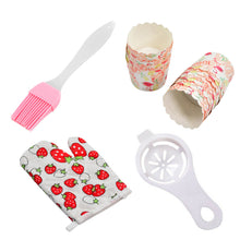 2943 4pc Kitchen Tools 1pc Spatula Brush 1pc Oven Glove 1pc Egg Yolk Separator And Paper Cup Set Of 25pcs