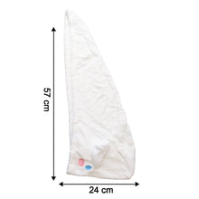 Premium Soft Microfiber Hair Drying Towel Wrap With Button (1 Pc)